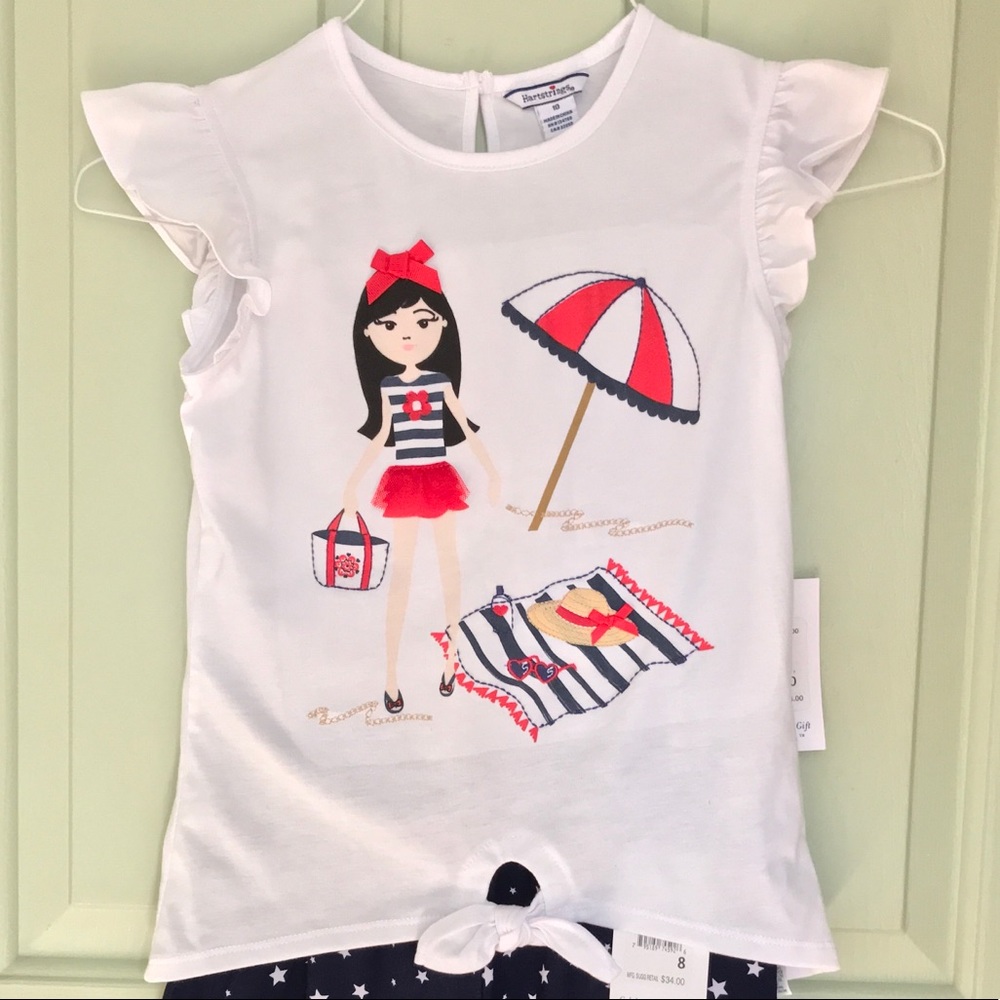 Girls shorts-sleeve tee shirt by Hartstrings
